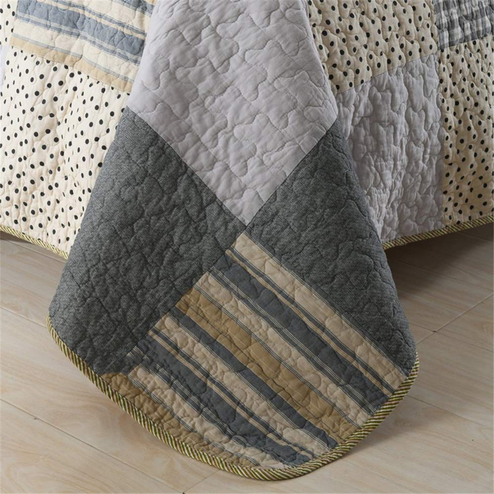 Amazon.co.jp: 2020 キルト パッチワーク ベッドカバー スロー セット