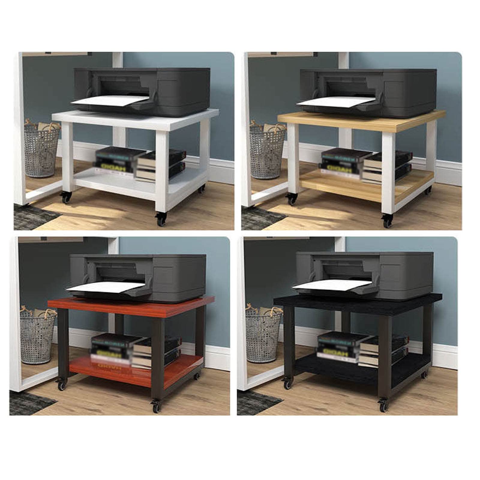druckerständer Mobiler Druckerwagen Druckerregal Mobile Floor Office Regal unter Doppelspeichertisch Kopierer Audio -Speicher Rack mit Niversal Wheel druckerschrank (Color : A, Size : 40x40x50cm)