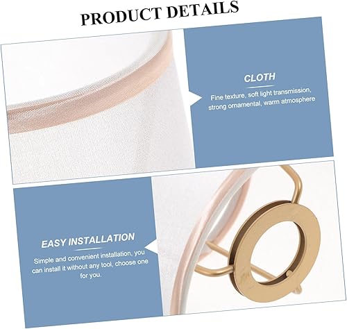 Miniatura 6 de Angoily Cubierta de tela simple para lámpara de mesa y lámparas colgantes, diseño de tela duradera para dormitorio, sala de estar y cocina, fácil