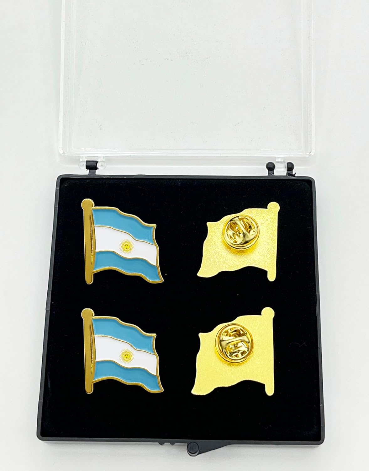 stidsds Argentina Flag Pin - Argentina Flags Pins Lapel Argentinian Flag Enamel Lapel Pin Men Women Suit & Waving Patriotic Metal Badge Souvenir Hat Backpacks Decoration(4 Pack) - Image 5