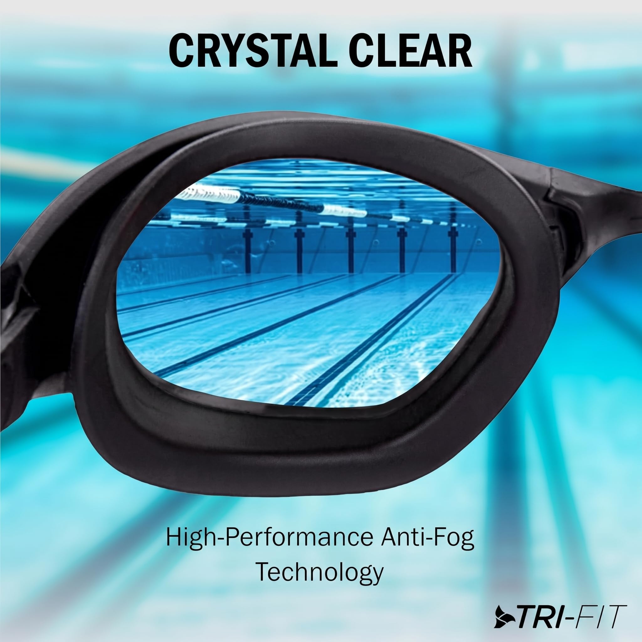 Gafas de natación para adultos galardonadas | Lentes avanzadas tratadas antivaho | Protección 100% UVA/UVB | Junta de TPE 3D personalizada | Puente nasal TPE | Diseñado para hombres y mujeres