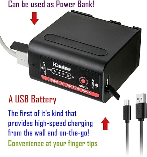 Miniatura 3 de Kastar 1 batería de repuesto para Canon BP-970 BP-970G BP-975 BP-945 BP-950 950G BP-955 V72 V75Hi V400 V420 V500 V520 HDV XH-A1SE HDV XH-G1S HD