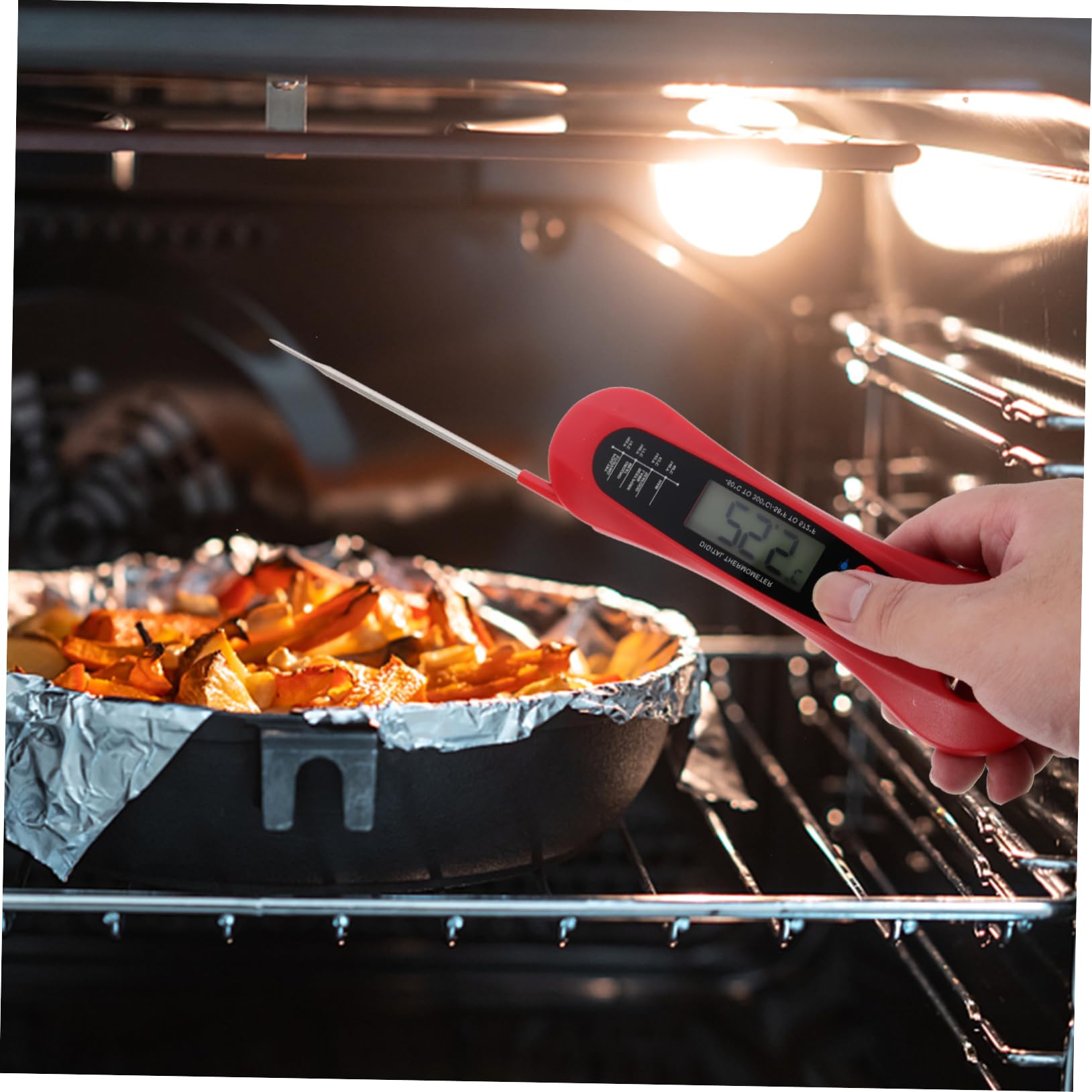 Amosfun 3St Grillthermometer kitchen thermometer küche fleisch Accurate Fleisch Küchen Küchenwaren Abs rot