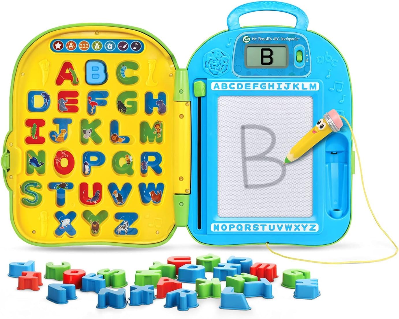 LeapFrog Go-with-Me ABC Learning Backpack, Multicolor - Ages 3+, Includes 26 Letter Pieces & 2 Backpack Straps
