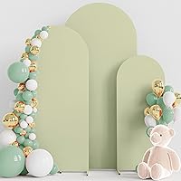 Vista 12 de Wokceer Juego de 3 fundas de arco de boda de elastano ajustadas para arco de boda para parte superior redonda, soporte de arco de Chiara