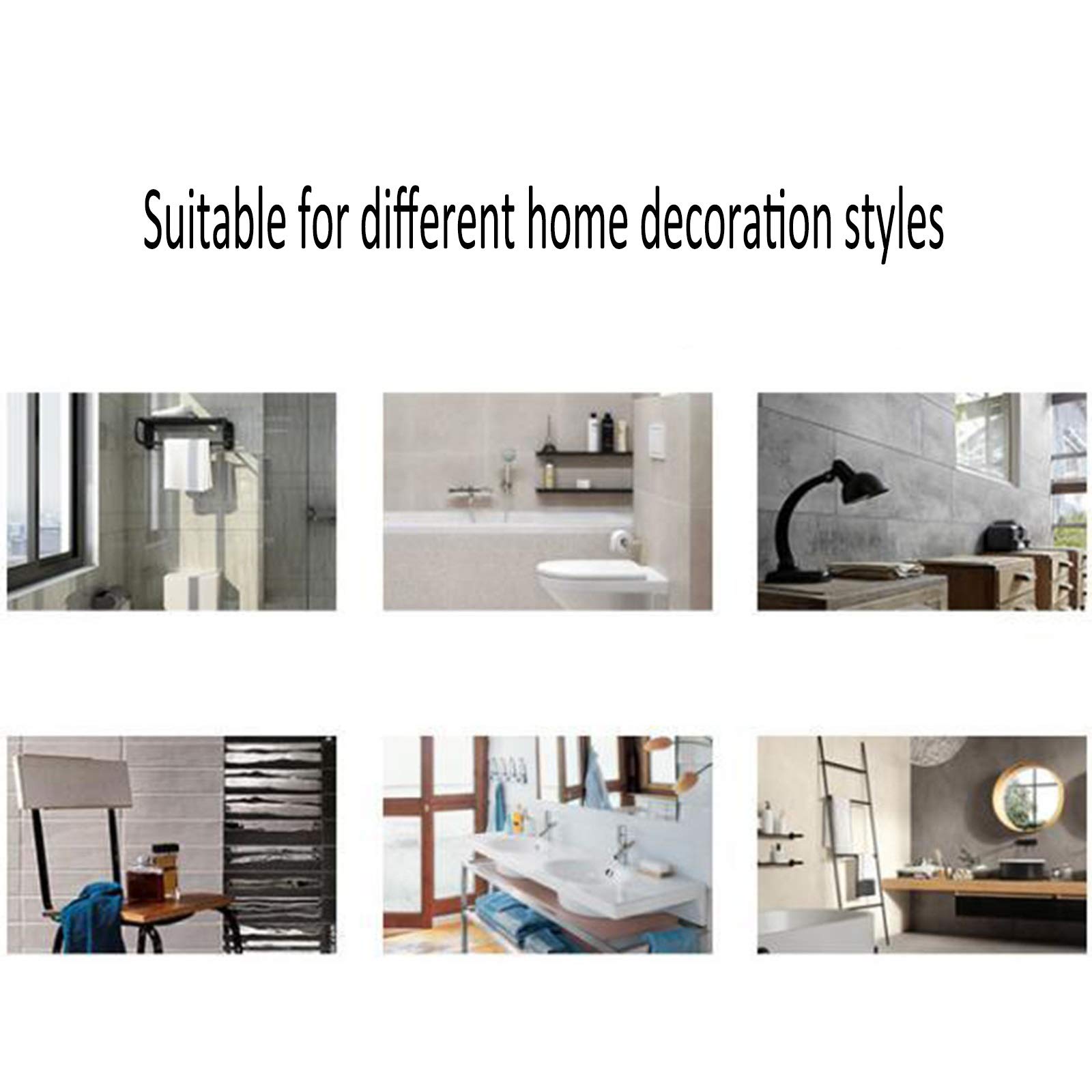 Estante de Vidrio para baño Estantes de baño Grifo Estante de Maquillaje montado en la Pared Estante de Almacenamiento de baño Muebles de baño (Color: Blanco Tamaño: 50 cm)
