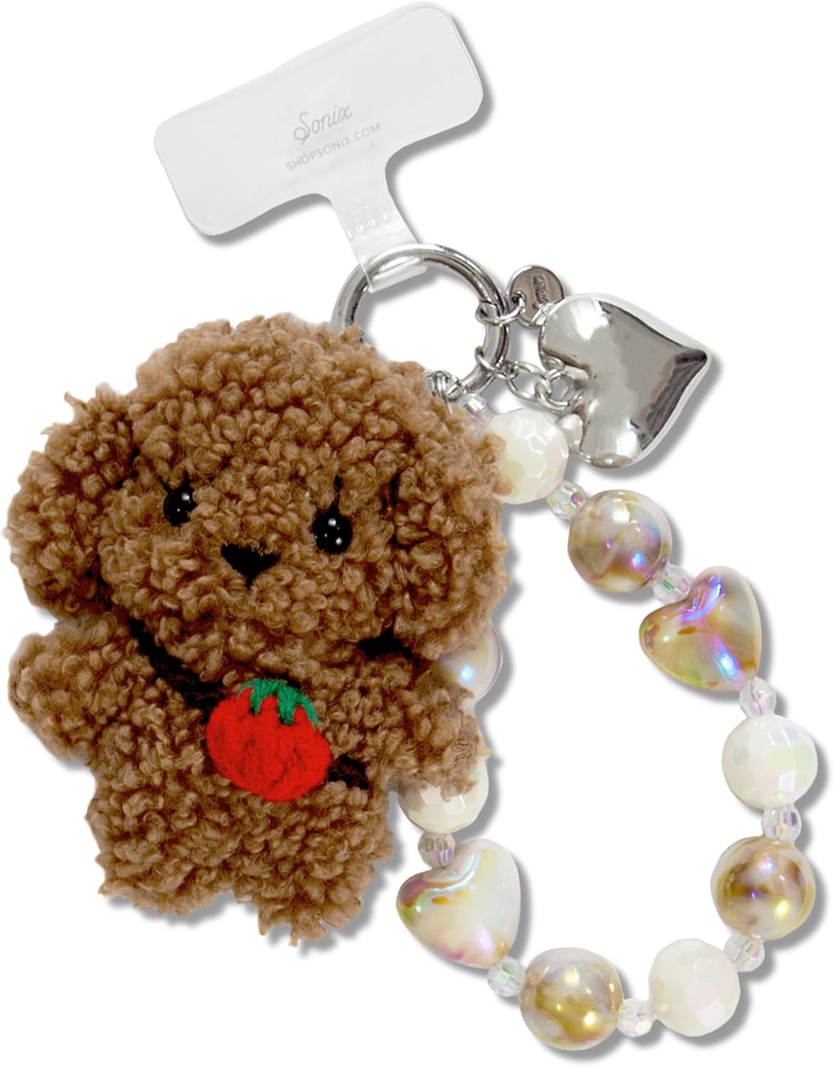 Sonix | Phone Wristlet with Plush Animal Charm - Detachable Smartphone Wrist Strap, Hands-Free Bracelet