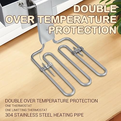 Miniatura 5 de Freidora eléctrica de acero inoxidable con cesta y tapa, capacidad de 12.68 cuartos de galón12 litros, 1800 vatios, freidora de encimera de 120 V