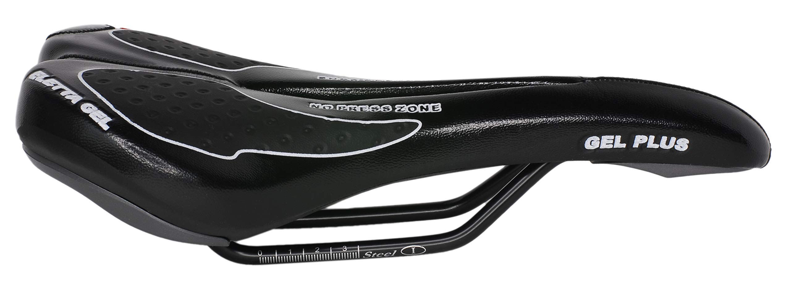 Siodełko Montegrappa do roweru wyścigowego MTB Trekking Unisex MOD. SM Eletta Gel 1150, wyprodukowano we Włoszech, kolor czarny