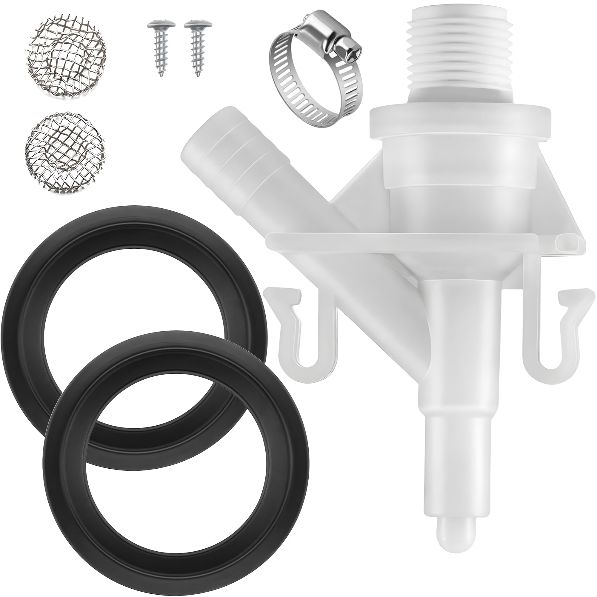 RV Toilet Water Valve Compatible with 385311641, with 2 Sealing Ring