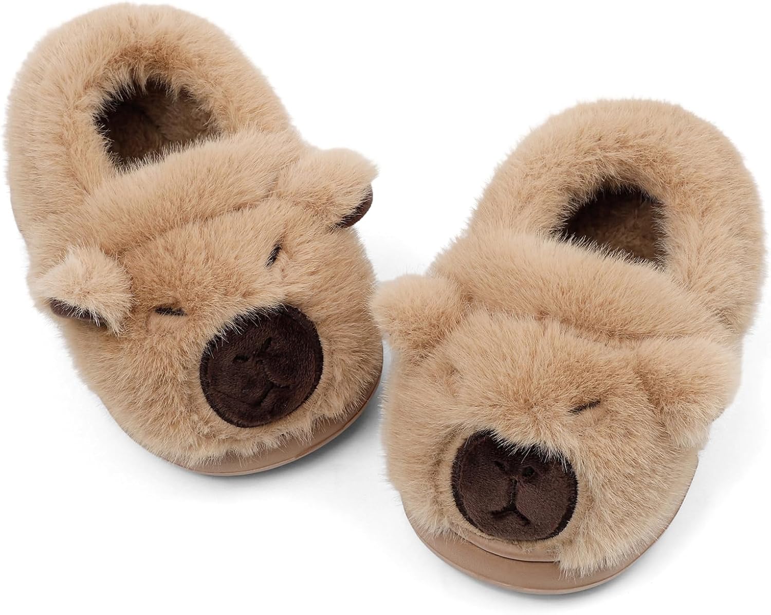 KAKU NANU Toddler Kids Slippers Cartoon Animal Winter Warm Furry Shoes for Boys Girls Indoor Outdoor - Image 3