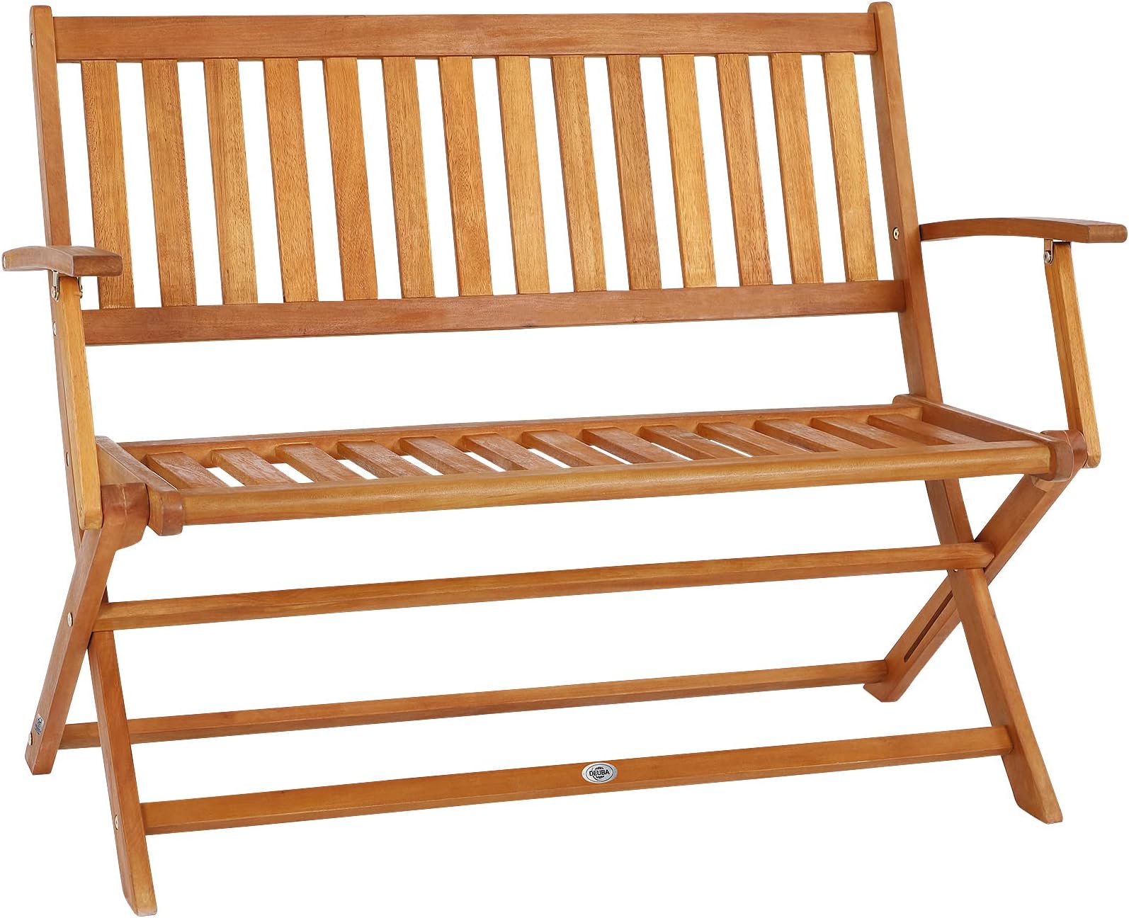 Banc de Jardin Pliable en Bois d'eucalyptus certifié FSC 2 Places Banc
