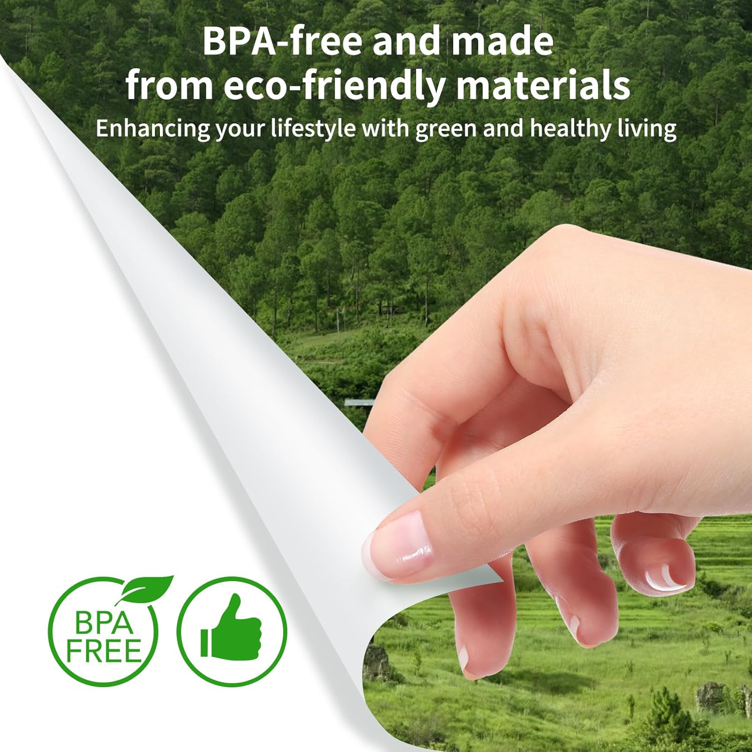 Stack of fan-folded thermal paper, 8.5x11 inches