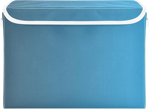 Miniatura 1 de GAIGEO Contenedores de almacenamiento de tela degradada azul con tapa, organizadores de armario y contenedores de almacenamiento, almacenamiento y