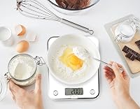 Moulinex BN5000 Optiss digitális konyhai mérleg, edzett üveg, folyadékmérés, fehér 3