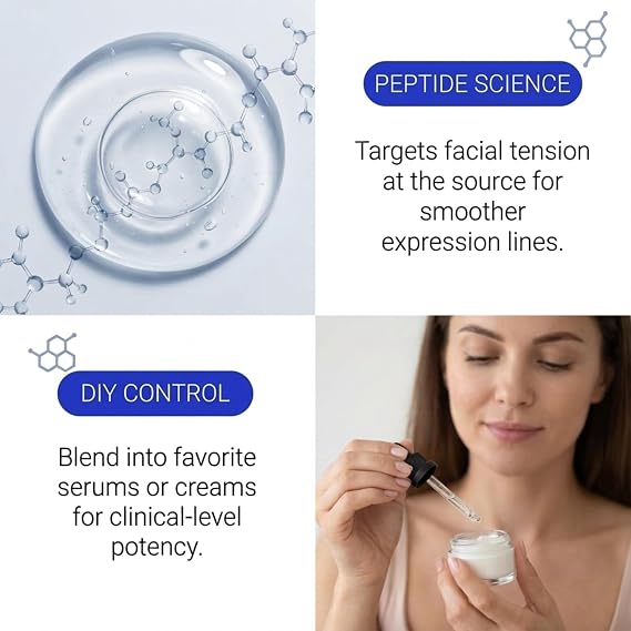 Snap-8 Peptide Serum for Face Custom 10% serums Anti-Aging Fine Lines .5 oz