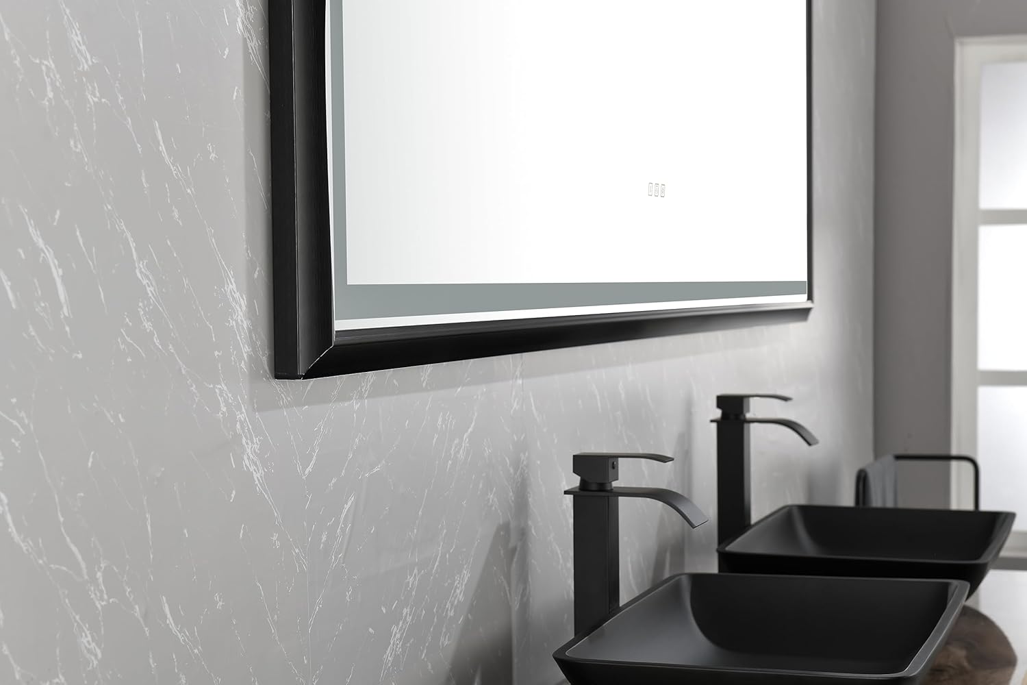 96 x 48 Inch LED Bathroom Mirror with Aluminum e, Wall Mounted Vanity Mirror, Anti Fog, Memory, 3 Colors, Stepless Dimmable BX313
