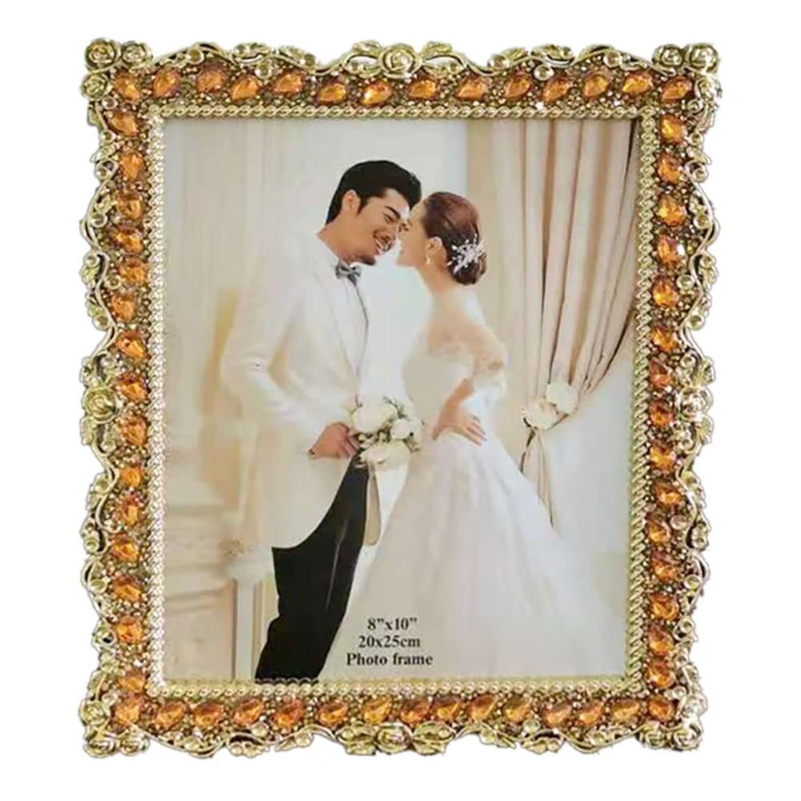 Nostalgic Creative Rhinestone 6, 7, 10-Inch Photo Frames Home Decor Stylish Display for home decor(4x6)
