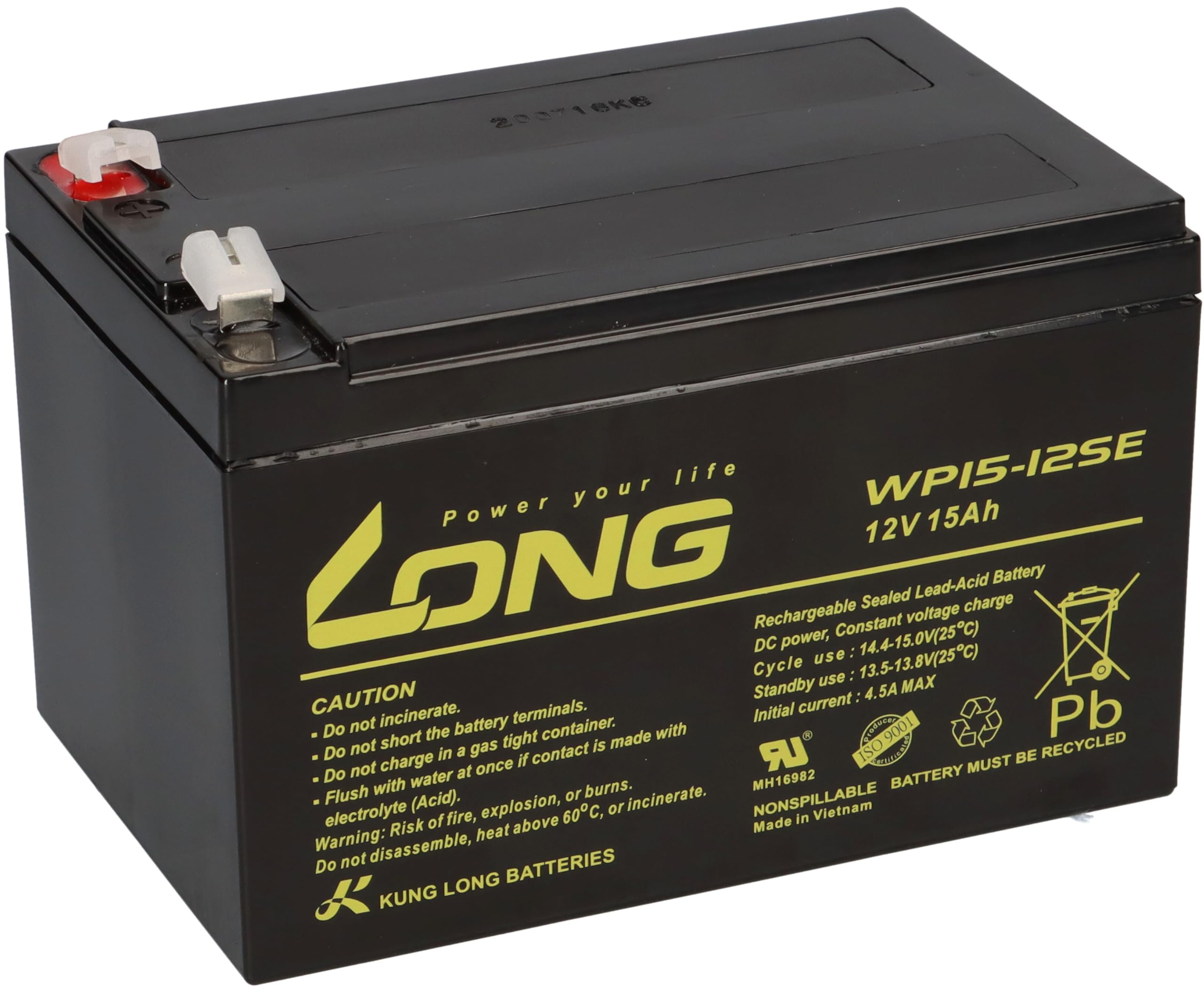Akku passend für Panasonic LC-CA1215P1 12V 15Ah AGM Batterie
