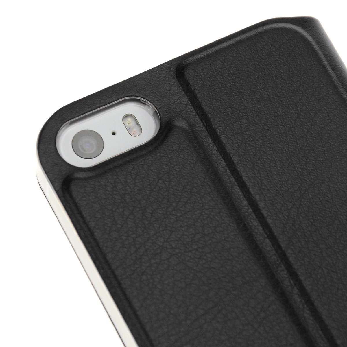 doupi Flip Cover for iPhone 4 / 4S, Magnet Protective Flip Case Book Style Screen Protector Stand, black, iPhone 4/4S - Image 3
