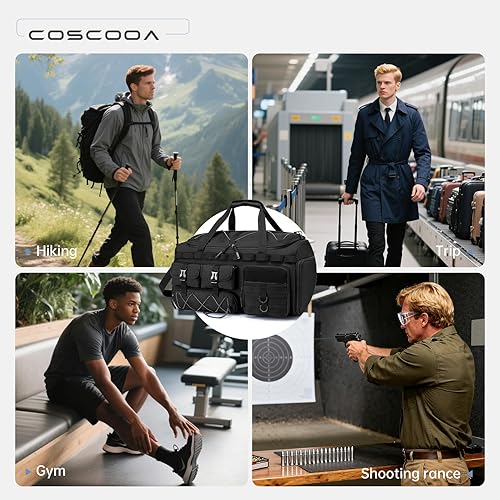 Miniatura 7 de Bolsas de gimnasio para hombres con compartimento para zapatos, bolsa de viaje 3 en 1, mochila de viaje, bolsa de viaje para fin de semana, bolsa de