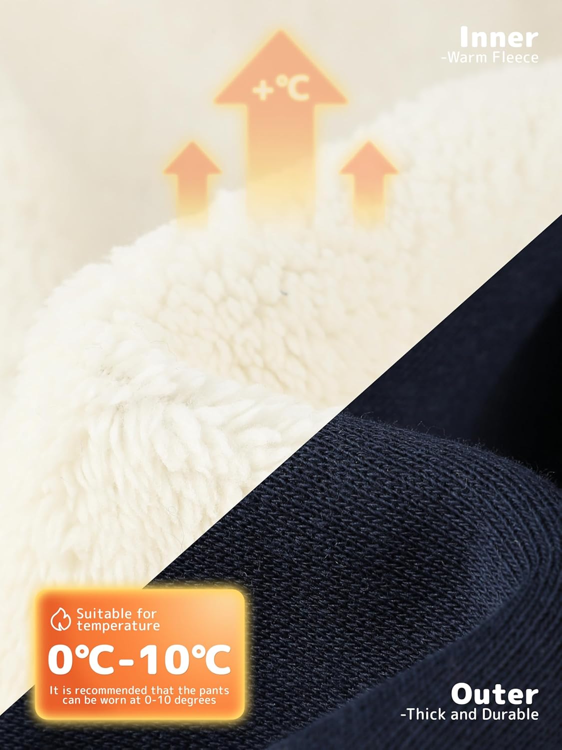 2 Pack Fleece Lined Sweatpants Women, Sherpa Lined Joggers Women Pants with Pockets Winter Warm Athletic Sweatpants - Image 2