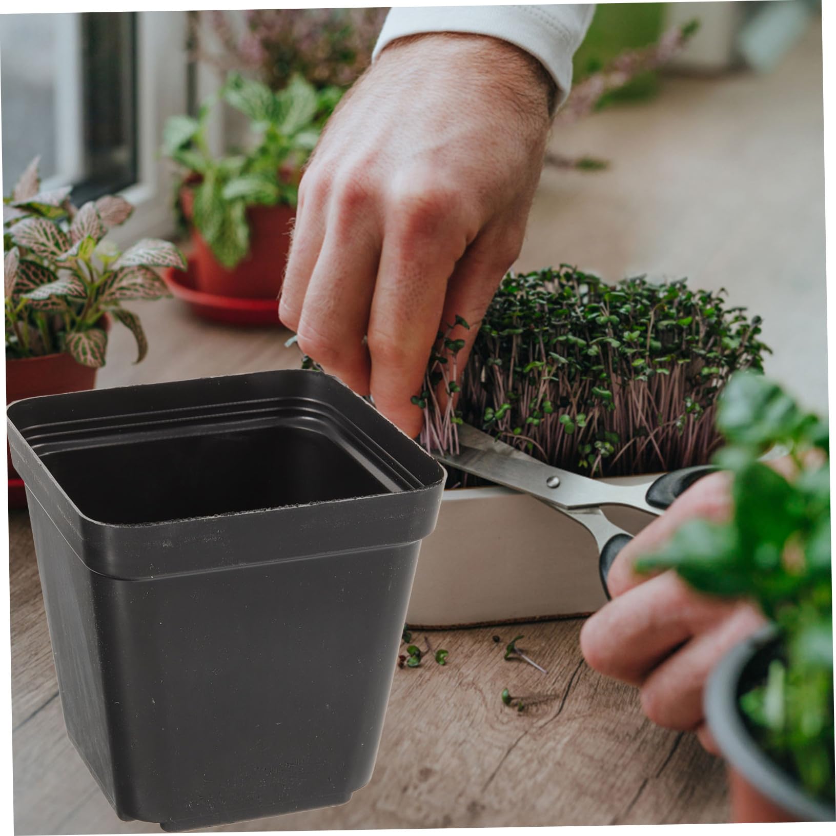 Didiseaon Vasi Da Vivaio Quadrati in Plastica Nera Con Fori Di Drenaggio, Set Da 120 Piccoli Vasi Per Semina e Giardinaggio Su Balcone e Orto, Fioriere Versatili e Facili Da Pulire Per Piante e Fiori