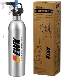 EWK Patented Aluminum Refillable Aerosol Spray Can, Pneumatic Compressed Air Sprayer for Lubrication and Anti-Rust