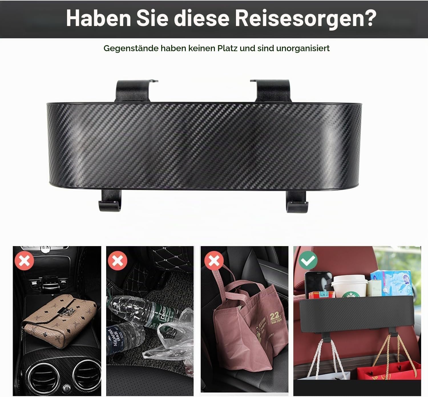 Organizzatore Sedile Auto per Baby for Skoda Superb 2012-2015 | consentendo di riporre bevande, telefoni, fazzoletti e oggetti personali senza ostacolare lo spazio per le gambe,1 Pezzo