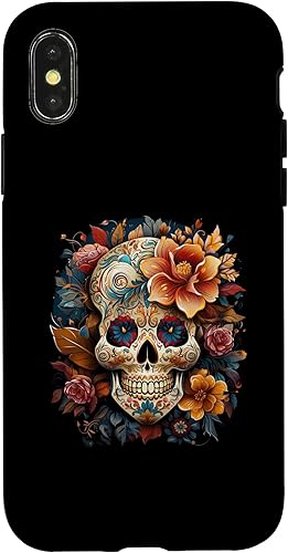 Miniatura 7 de iPhone 13 Pro Max Floral Mexican Skull Day of the Dead Dia De Muertos Funda para mujer