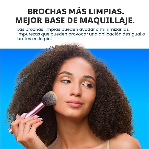 Miniatura 5 de Cinema Secrets Solución limpiadora de brochas de maquillaje de vainilla azul original, limpiador profesional para brochas de maquillaje, fórmula