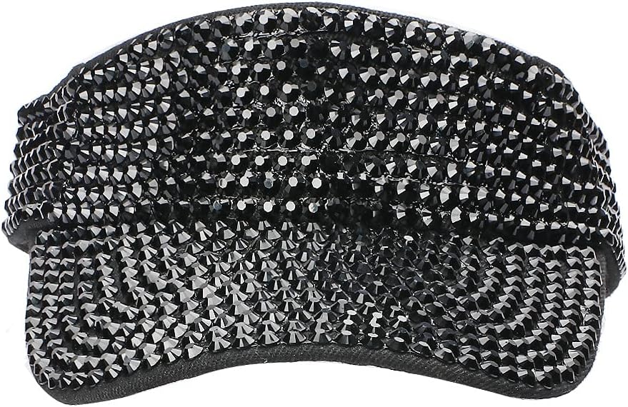 Gudessly Shiny Rhinestones Sport Sun Visor Adjustable Summer Cap Visor Caps for Women Men - Image 2