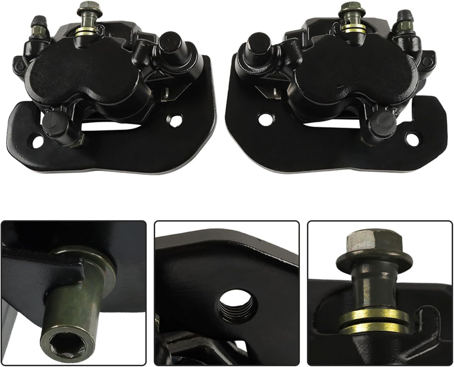munirater Front Rear Brake Calipers with Pads Replacement for Outlander 450 500 570 1000 4x4 703500968 703500967 705600862 705600861 705600859