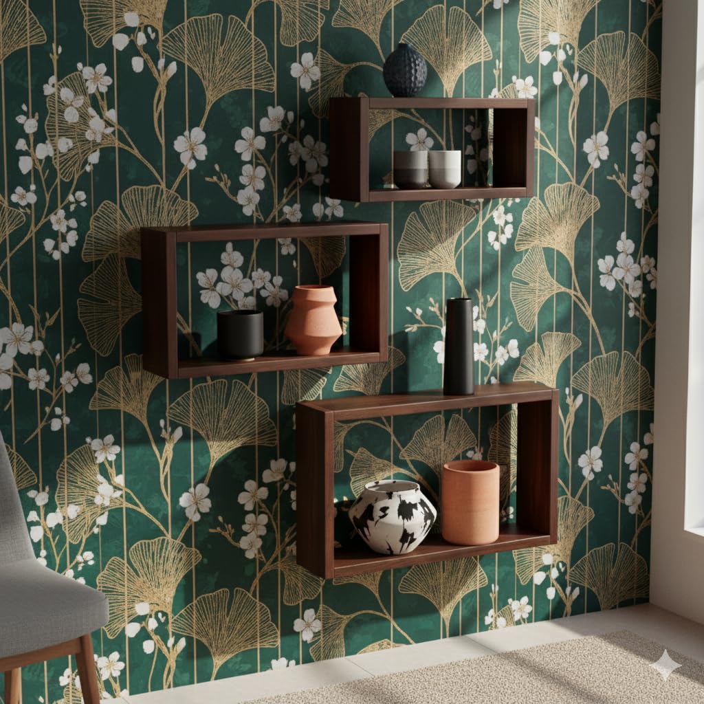 Decorative Wall Storage Shelf with Easy Installation Kit Brown-picture-21