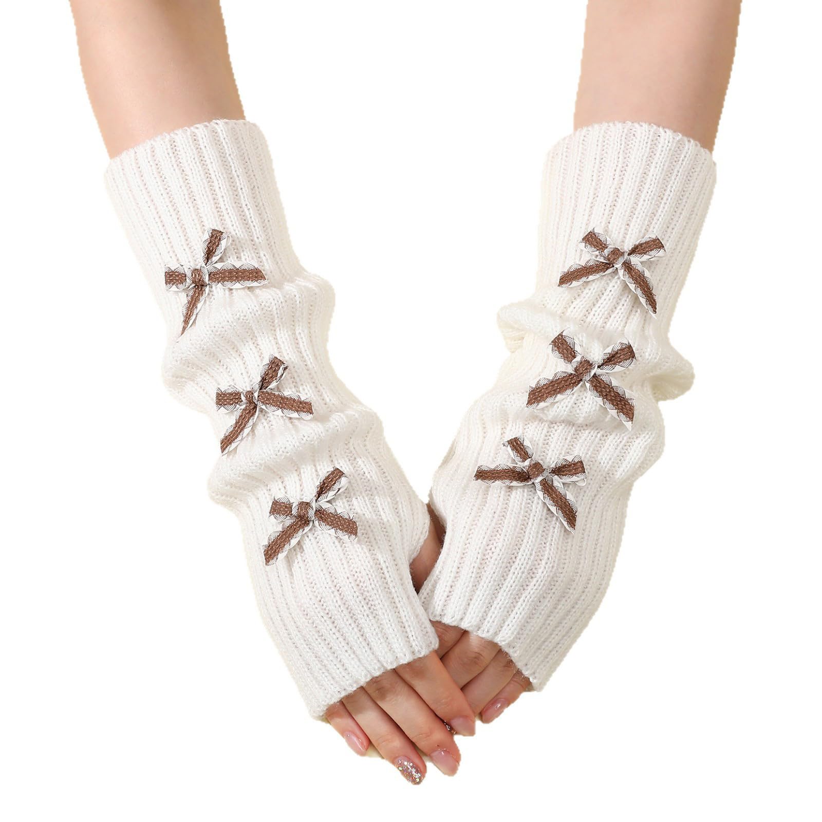 MICFENY Winter Embellished Arm Sleeves Soft Stretchable Wrist For Women Men Daily Fashion Accessories