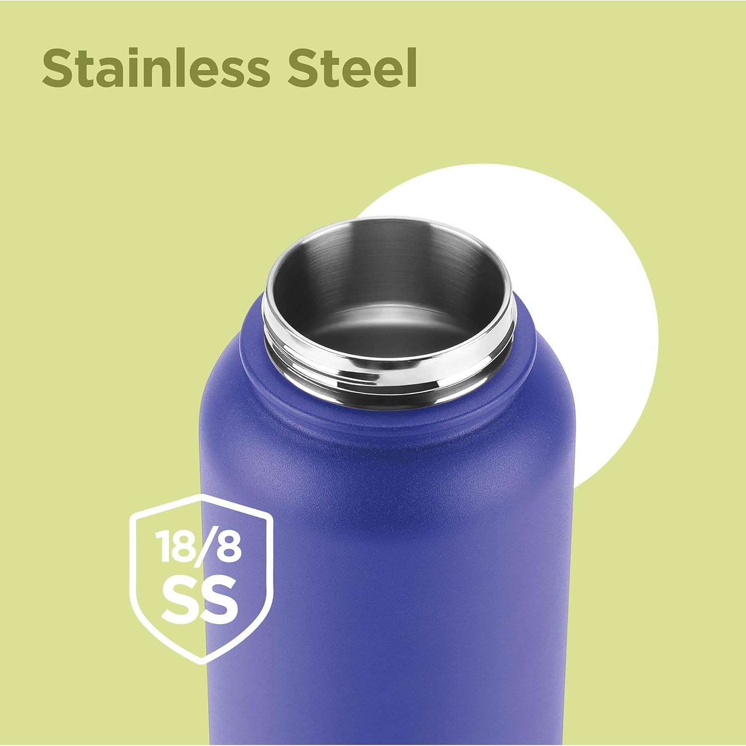 Milton 40 Oz Insulated Water Bottle With Leakproof 4 Lids, Stainless Steel Double Walled Vacuum Insulated Thermos, 12 Hour Hot, 24 Hrs Cold, Metal Travel Thermal Mug for Sports, Gym, Flassio, Blue - Image 5