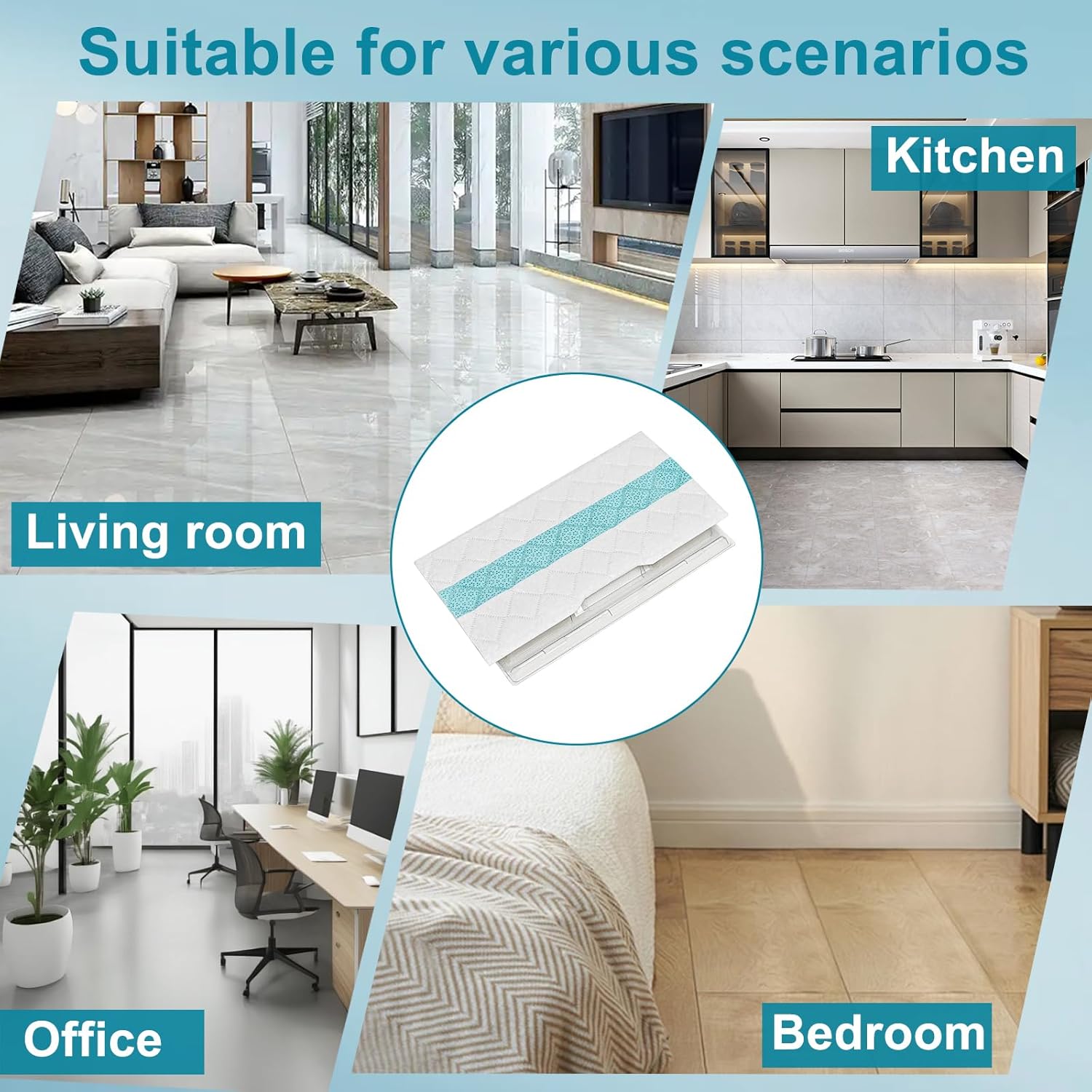 20-Pack Disposable Absorbent mop Replacement Pads Compatible with VM252 VM251 VM250 VM200 VC205 QM250 Models, Essential Replacement Accessories for Household Vacuum mops