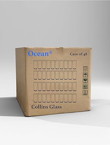 Miniatura 6 de LEMONSODA Juego de vasos altos de alta calidad, elegantes vasos Tom Collins de 10 y 12 onzas, juego de 6, 12 y 48 vasos altos para agua potable,