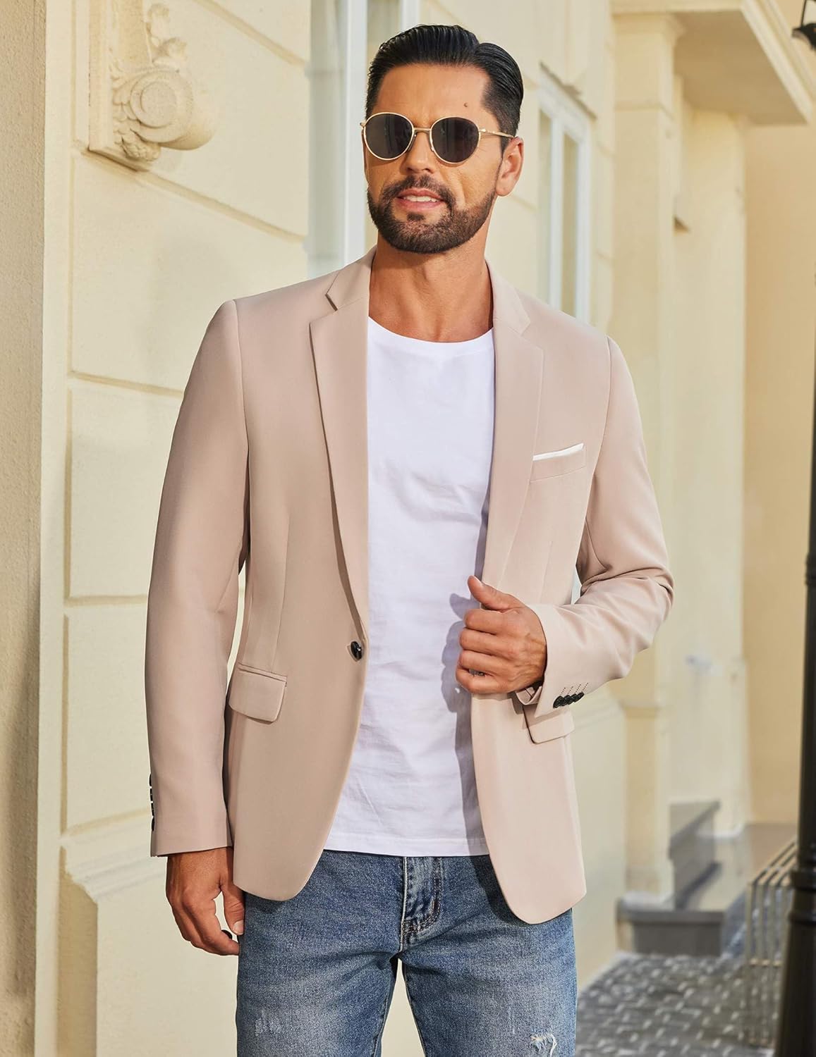 COOFANDY Mens Blazer Casual Sport Coats and Blazers Lightweight One Button Suit Jacket - Image 3