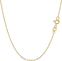 Vista 1 de Jewelry Affairs 14k Yellow Gold Cable Link Chain Necklace, 1.1mm