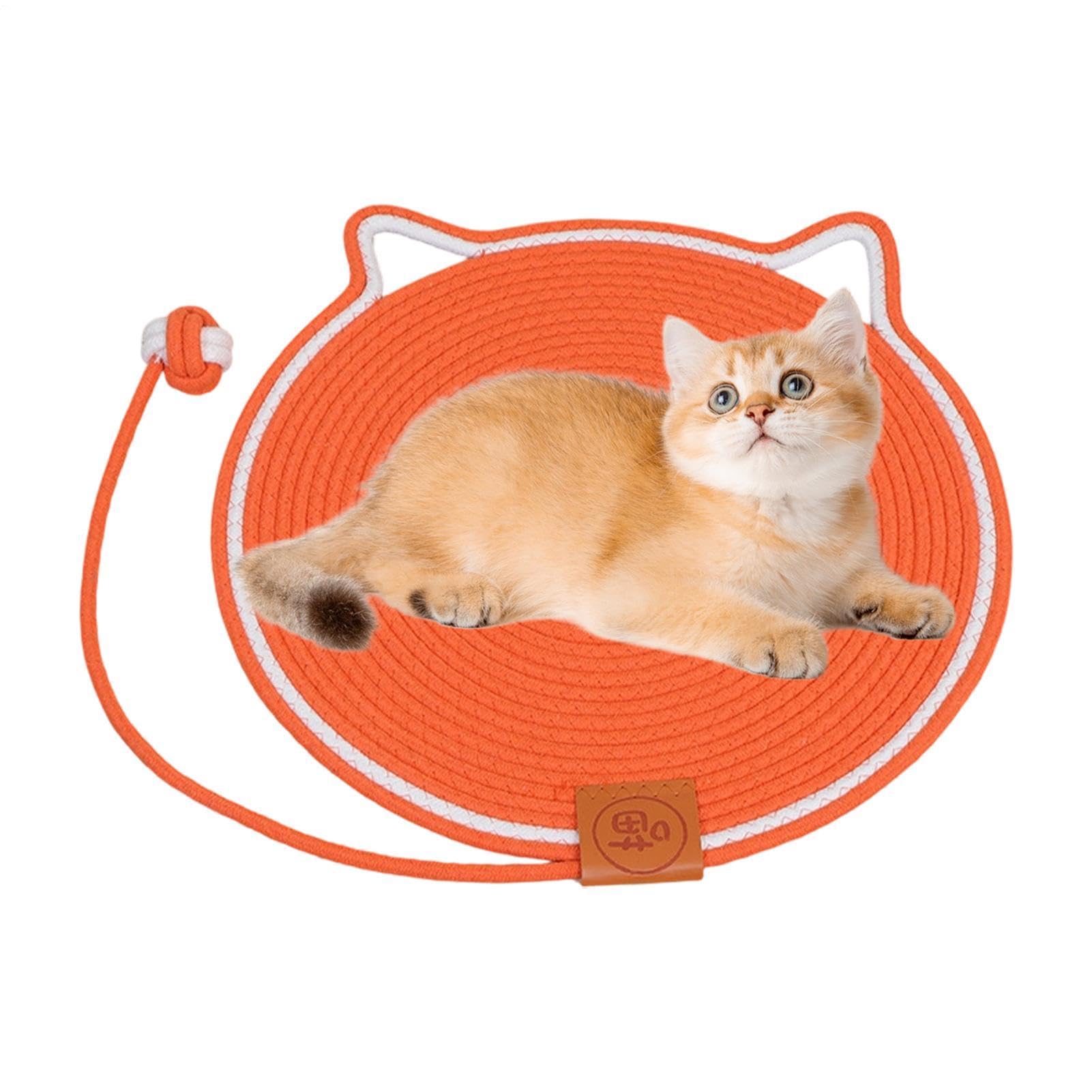 Tapis grattoir pour chat avec balle de jeu en corde coton pour mur sol et canapé intérieur