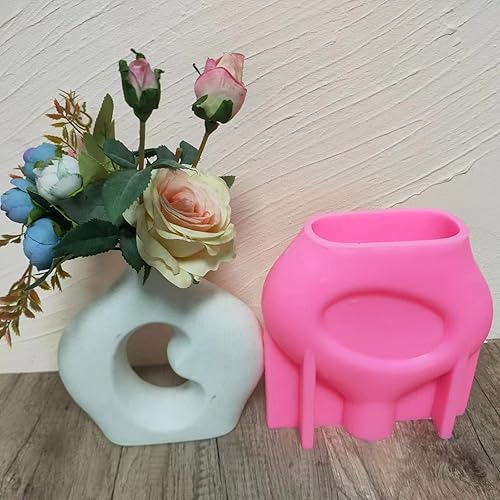 Miniatura 8 de Moldes de silicona para florero, molde de fundición de resina para botella, portavelas de almacenamiento, molde de fundición de resina epoxi, molde