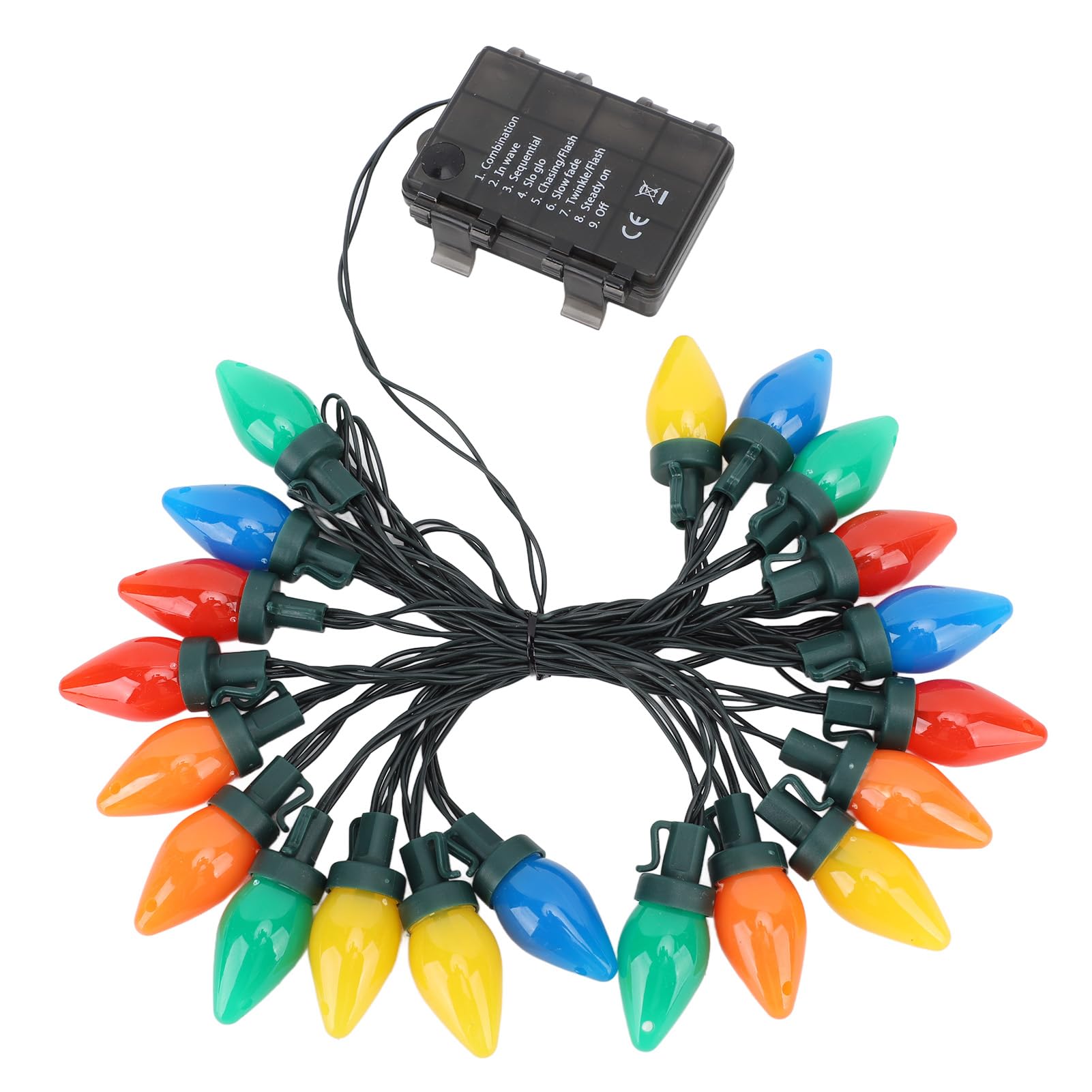 YUKERMARB C9 LED Christmas String Lights, 16.4ft 20 LED Strawberry Christmas Lights for Indoor and Outdoor Patio Wedding Party Decoration