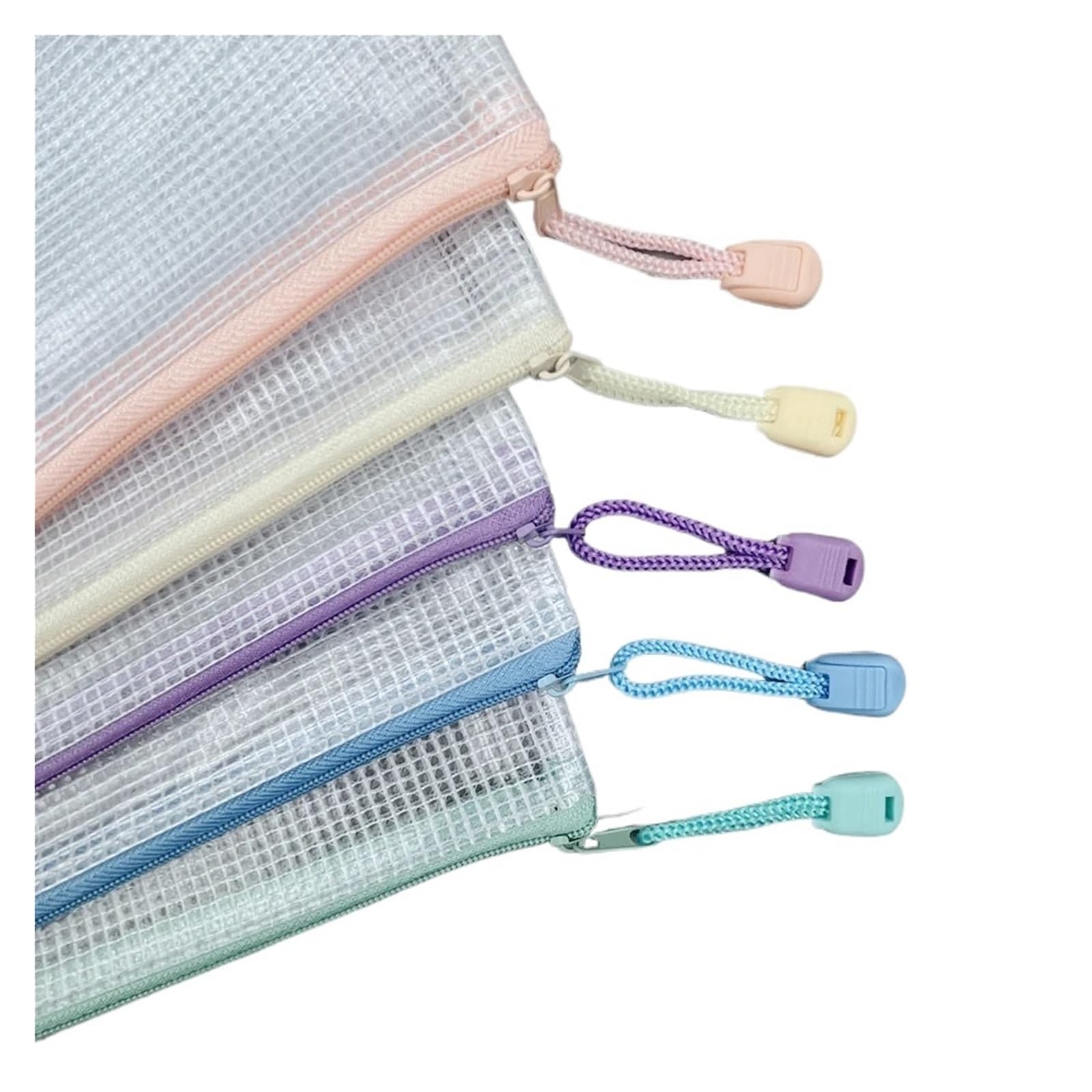 24 sacchetti in plastica per documenti, formato A4, con cerniera, colori misti, per viaggi, scuola, ufficio, organizer per documenti da ufficio