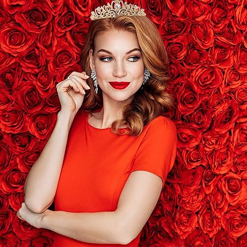 Miniatura 6 de Didder - Corona de tiara de cristal dorado, corona elegante de princesa con peines para mujeres y niñas, novia, boda, graduación, fiesta de