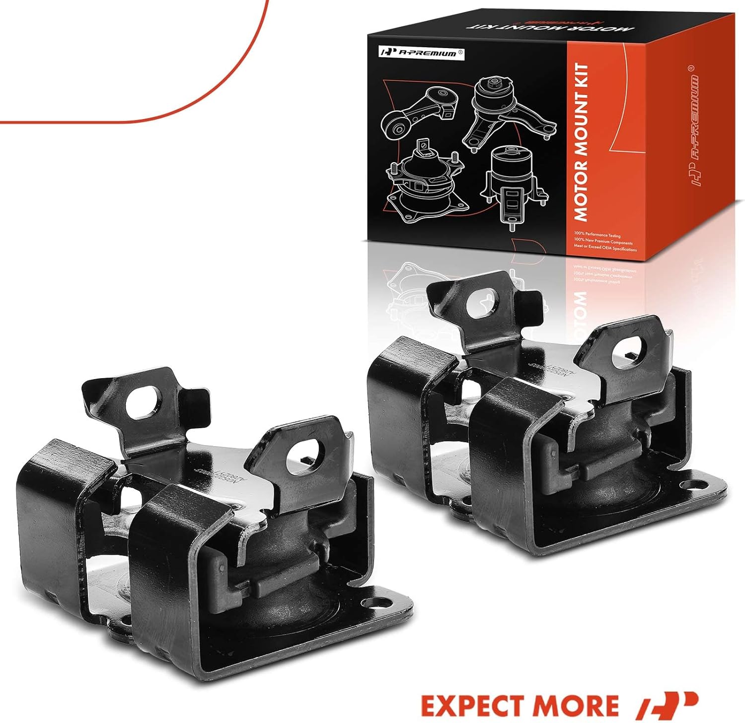 A-Premium 2PCS Front Left Right Engine Motor Mount Set Compatible with Chevrolet Blazer 1996-2005, S10 1996-2004 & GMC Jimmy, Sonoma & Isuzu Hombre & Oldsmobile Bravada, V6 4.3L