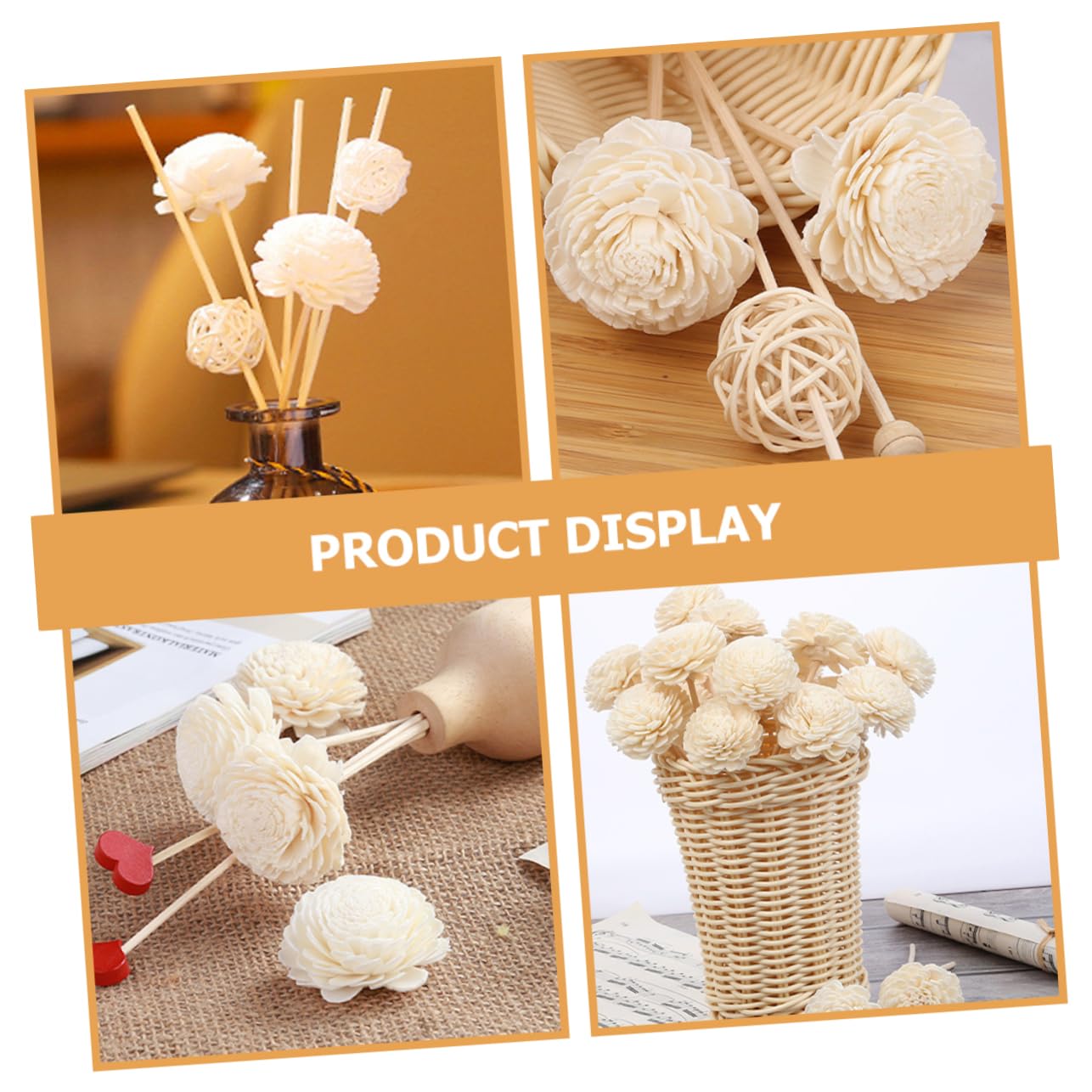 FUNOMOCYA 10pcs Aromatherapy Rattan Sticks Diffuser Accessory for Fragrance Natural Porous Design for Essential Oil Volatilization for Home Office Yoga Room More