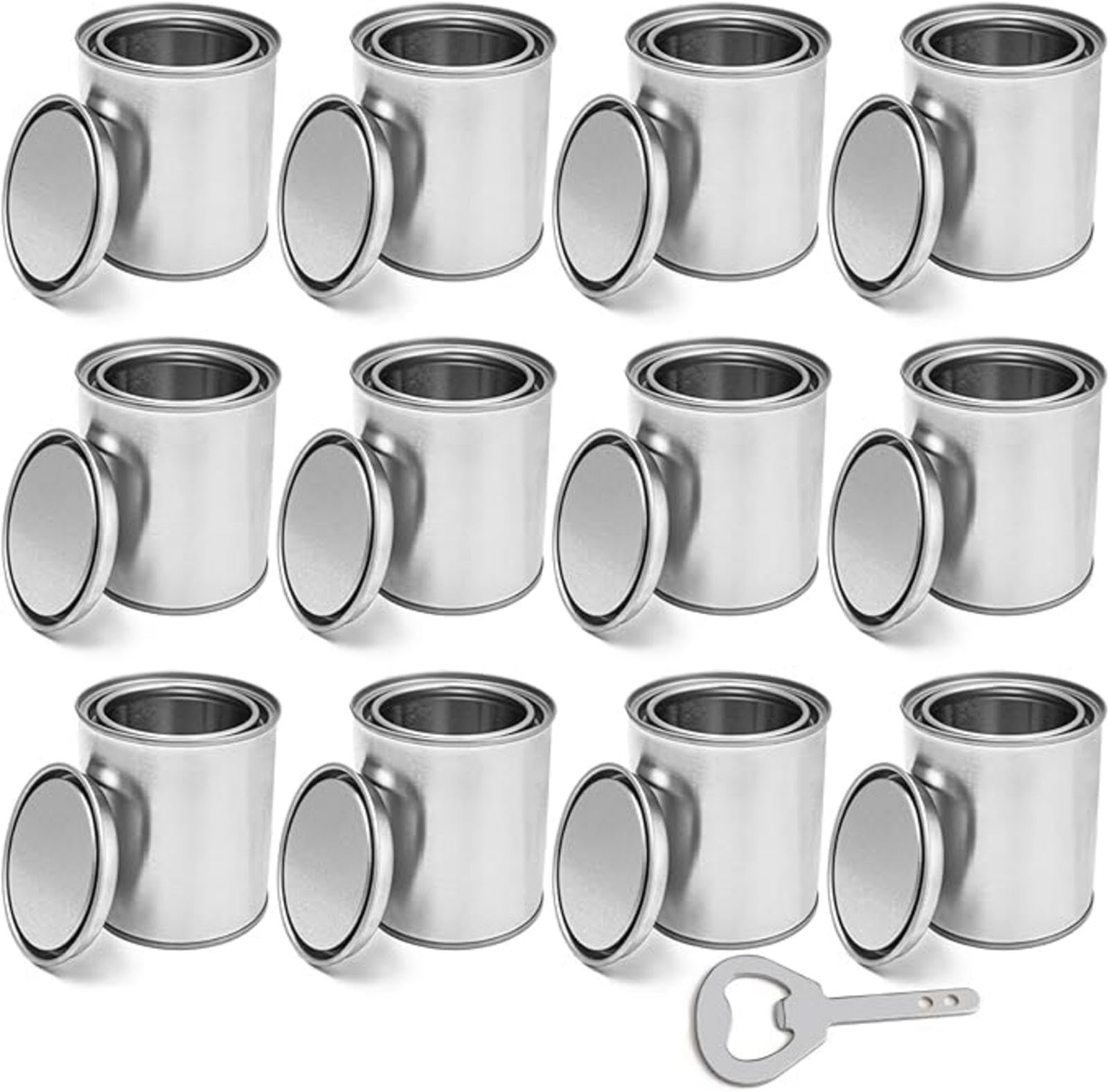 16 PCS Empty Paint Cans With Lids (1 Pint Size),Empty Metal - View #2