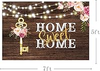 Vista 3 de Decoración rústica para despedida de soltera para despedida de soltera, dulce hogar, madera marrón, fondos de fotografía de boda, accesorios