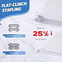 Vista 2 de Engrapadora eléctrica mejorada, capacidad de 65 hojas, velocidad de encuadernación y margen ajustable, engrapadora automática resistente que incluye